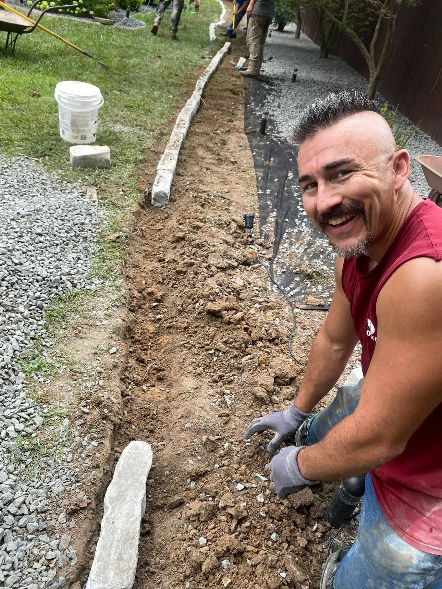 Men praying together at Breaking Bonds