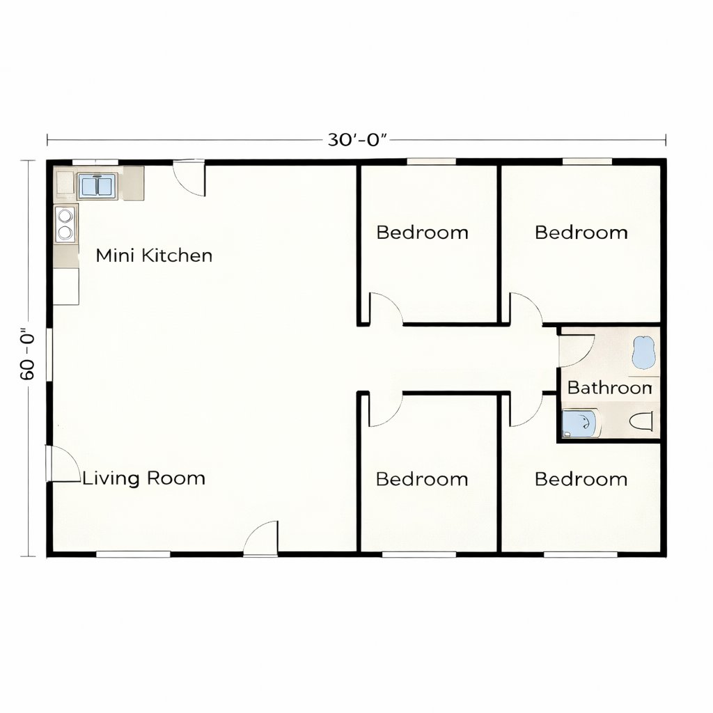 Staff House Floor Plan — Phase 1